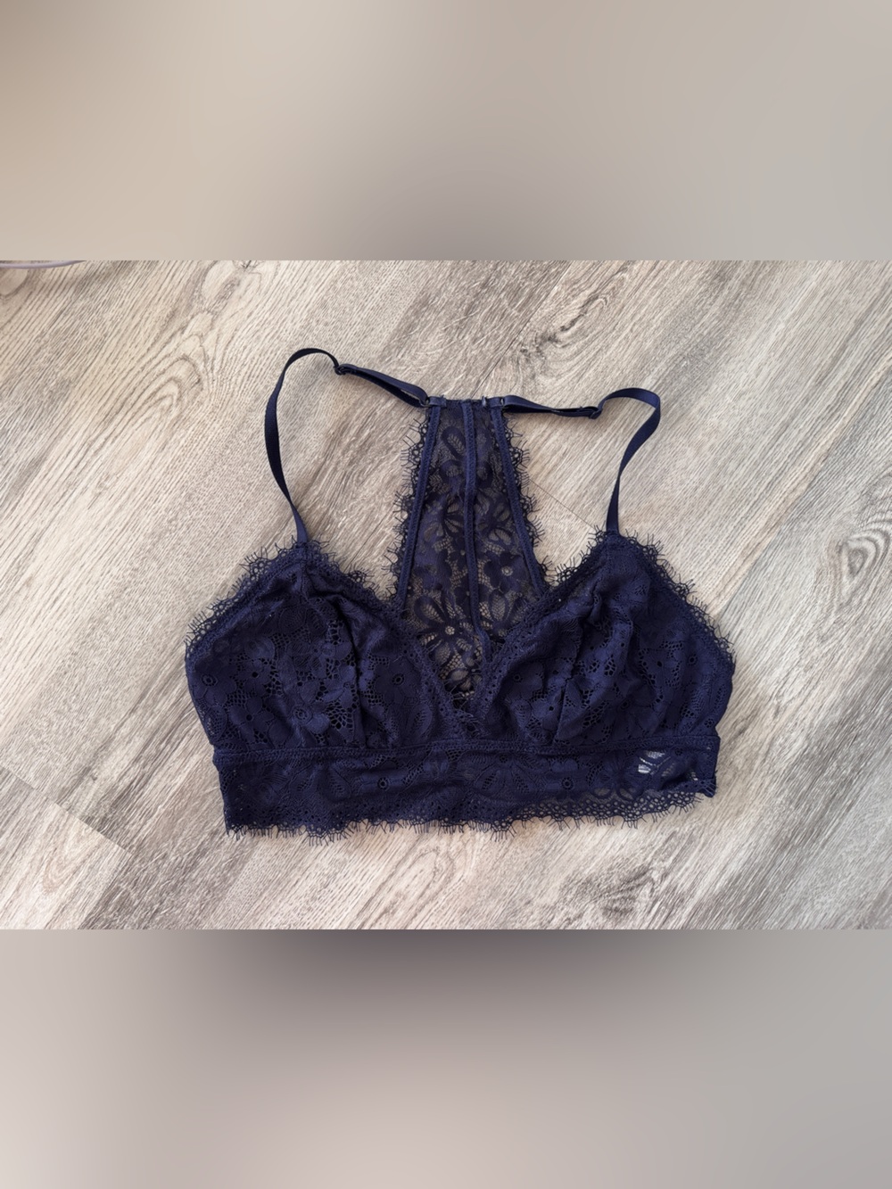 aerie Navy Lace Racerback Bralette